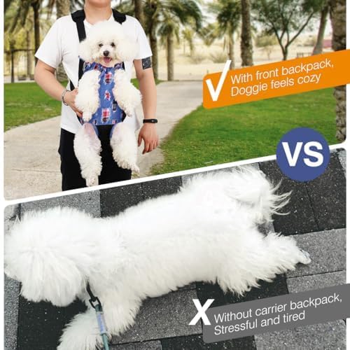Pawaboo Dog Backpack Carrier,Front Chest Carrier for Small Dogs