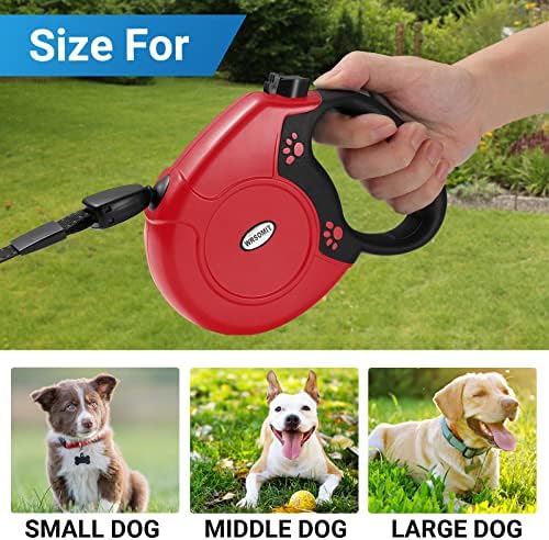 360°No Tangle 26 Ft Retractable Dog Leash for Dogs up to 99lbs