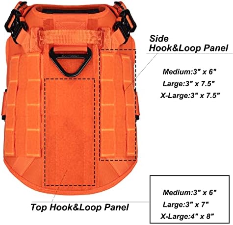 ICEFANG Tactical Dog Harness for Medium Dogs,Full Metal Buckles Dog Vest