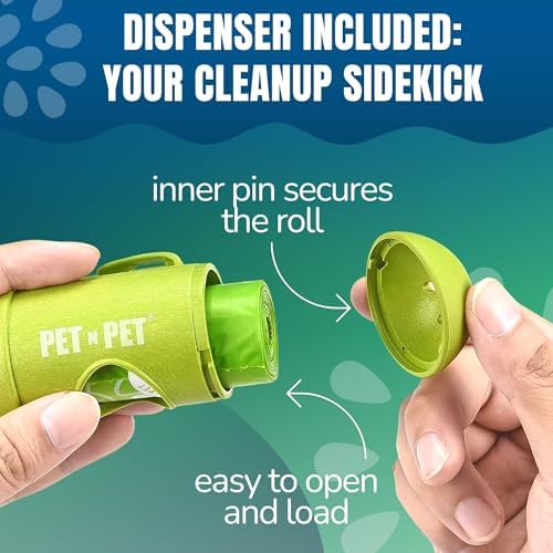 Pet N Pet Dog Poop Bags Rolls, 720 Count, Unscented, with Dispenser Thick