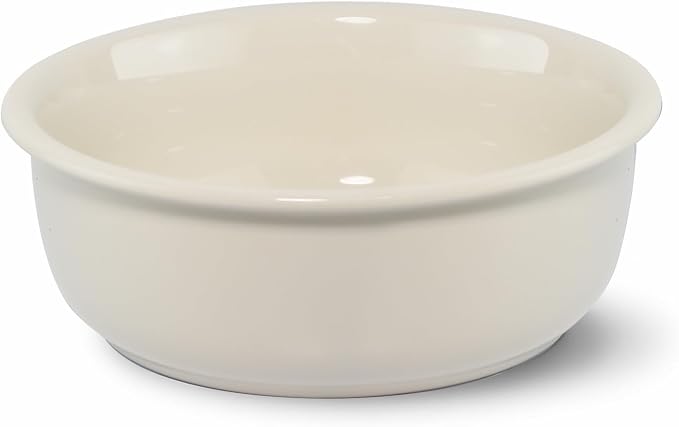 Ceramic Replacement Dog Bowls for Wordcam SS01 Model, 6.9"X2.6", Beige | Food and Water Bowl Set, for Small Medium Cats, Pet Feeding Dishes for Dogs 20-35lbs, Thicker Ceramic, Anti-Skid, 28Oz/800ML