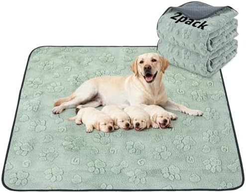 LOOBANI 2 Pack Extra Large Reusable Pee Pads for Dogs, Whelping, 54"x54"