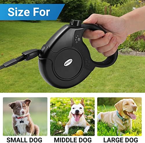 360°No Tangle 26 Ft Retractable Dog Leash for Dogs up to 99lbs