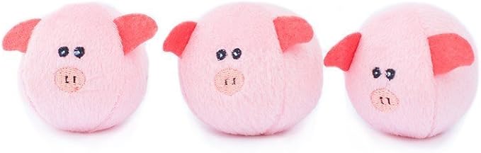 ZippyPaws Burrow- Interactive Dog & Puppy Toys for Boredom, Stimulating Pet Products to Keep Them Busy, Hide & Seek Plush Dog Puzzles, Squeaky Toy for Enrichment, for Small & Medium Dogs- Pig Barn