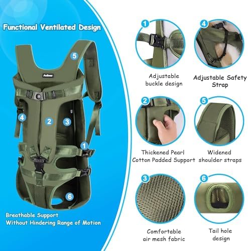 PetBonus Dog Front Carrier Backpacks, Legs Out Easy-fit Puppy Chest Carrier