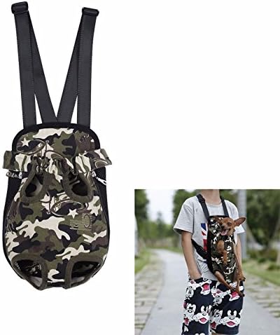 Dog Carrier Legs Out Front Pet Carrier Backpack Adjustable Puppy Cat Small Bag with Shoulder Strap and Sling for Traveling Hiking Camping Outdoor（Camouflage l