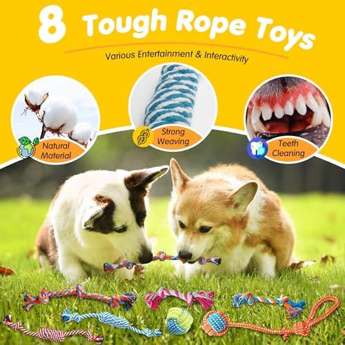 Zeaxuie 25 Pack Luxury Dog Chew Toys, Puppy Toys for Teething Small Dogs