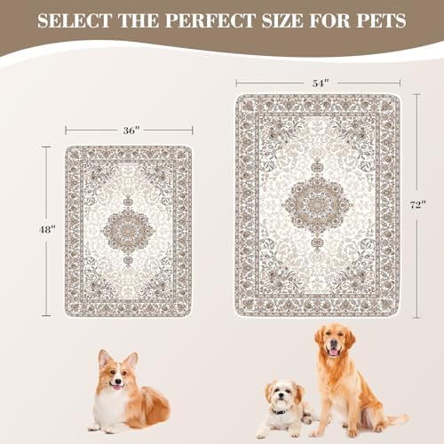 Thicken Washable Pee Pads for Dogs, 54"x72" Waterproof Reusable Dog Pads.