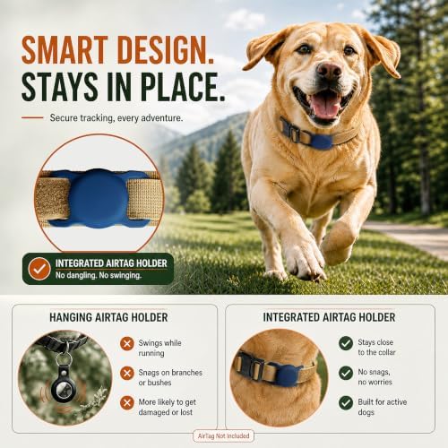 Tactical Dog Collar with Handle, Heavy Duty Nylon for Large Dogs