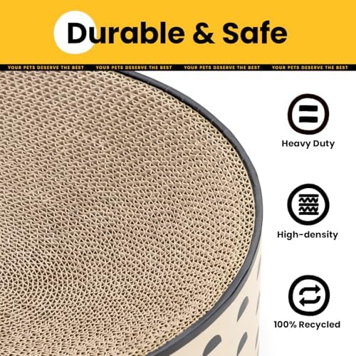 Conlun Oval Cat Scratcher Bed | Scratching Bowl Lounge for Kittens | Medium