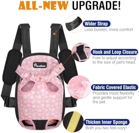 Pawaboo Pet Front Carrier Backpack for Small Medium Dogs