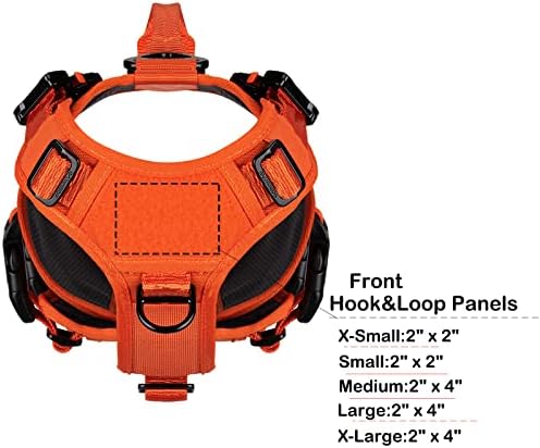 ICEFANG No Pull Tactical Dog Harness for Small Dogs,Adjustable Dog Vest
