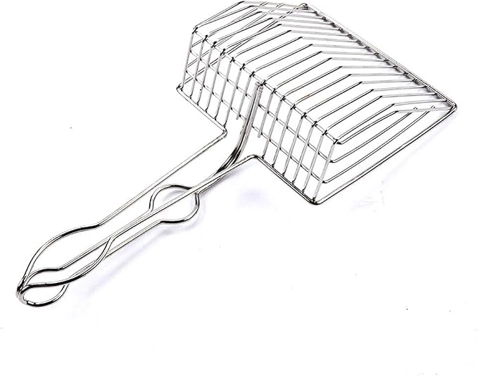 Cat Litter Scoop, Durable Metal Pet Kitty Kitten Sifter Heavy Duty with Long Handle Pet Kitty Dog Pooper Scooper, Easily Clean Litter Box
