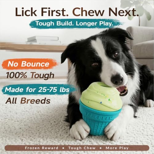 KADTC L, 3-in-1, Frozen Treat Dog Toy, Kibble Dispenser & Chew & Lick Ball