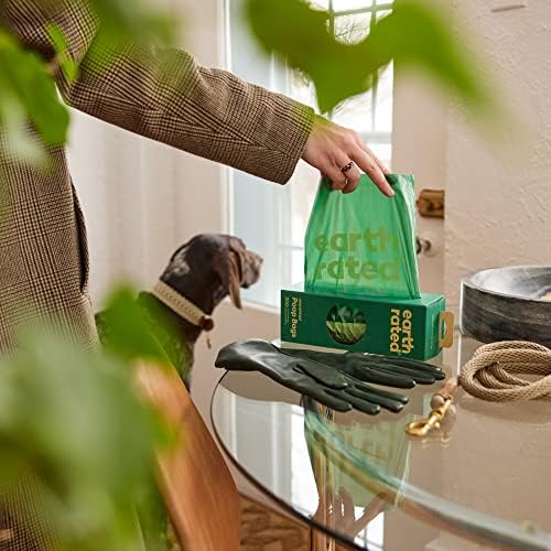 Earth Rated Dog Poop Bags, Thick Grab and Go Single Roll, Ideal for Backyard Pickups, Unscented, 900 Count (3 x 300 count)