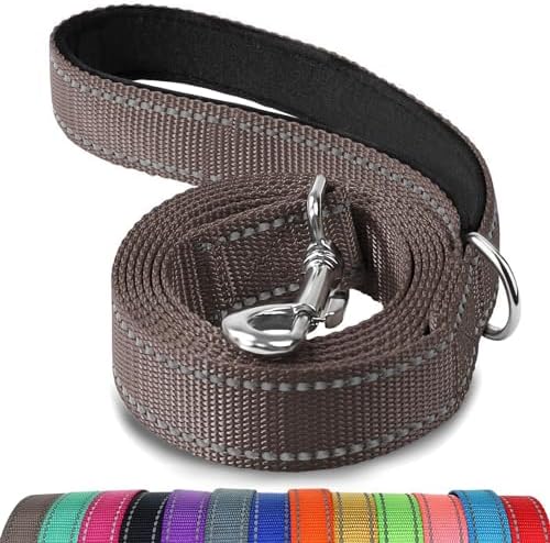 Joytale Reflective Dog Leash for Small Dogs, 5 FT x 3/4", Brown