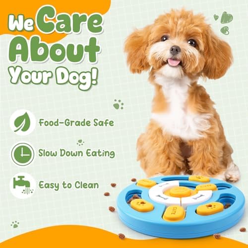 KIPRITII Dog Enrichment Toys with Lick Mat, Puzzle Toy & Slow Feeder