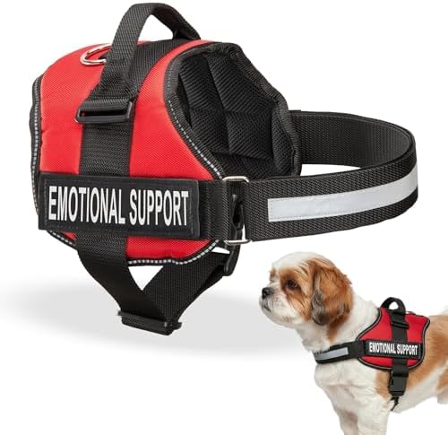 Industrial Puppy Emotional Support Vest Harness Small 19.5-25 in Bright Red