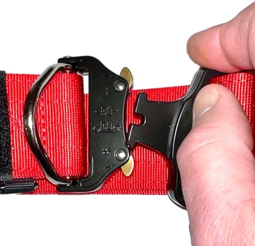 2" Wide Tactical Dog Collar Quick Release Metal Buckle D-Ring M-L-XL Dogs