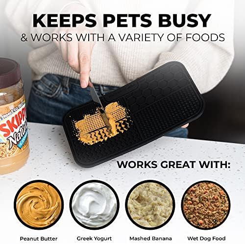 Pup Culture Dog Lick Mat for Dogs, Feeding Pad for Anxious Pets Plus 4 Different Puzzles for Mental Stimulation for Dogs - Supports Mental, Dental, and Digestive Health, Bite Resistant and Heavy Duty