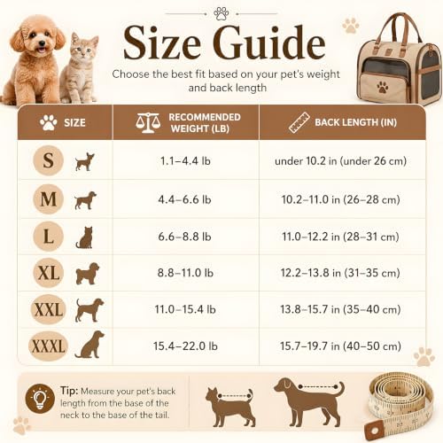 Cute Bear Design Front Pet Carrier Backpack for Small Pets，M