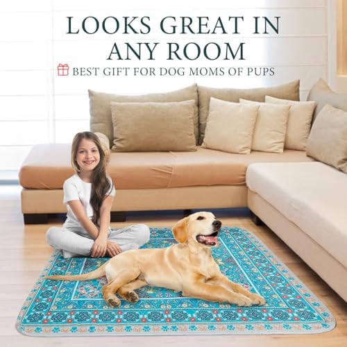 Homimp Washable Pee Pads for Dogs, 4 Pack Reusable Puppy Pads, Absorbent and Leakproof Dog Pee Pads, Non Slip Puppy Training Pads, Pet Mat for Floor, Crate, Couch, Whelping, 18"x24"