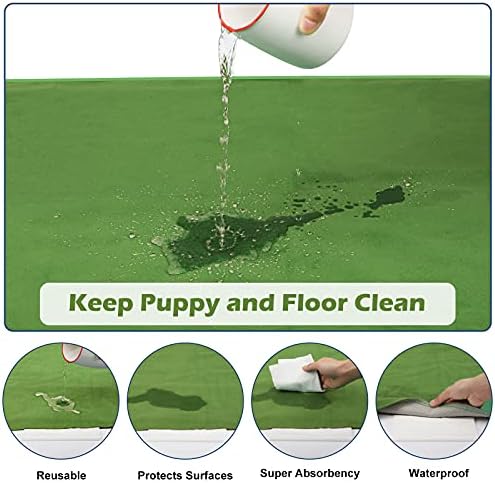 INVENHO Washable Pee Pads for Dogs 72"x72" Reusable Dog Pads Extra Large Upgrade Non-Slip Dog Pee Pads Heavy Absorbency Puppy Pee Pads Quick Dry Whelping Pads/Waterproof Puppy Training Pad