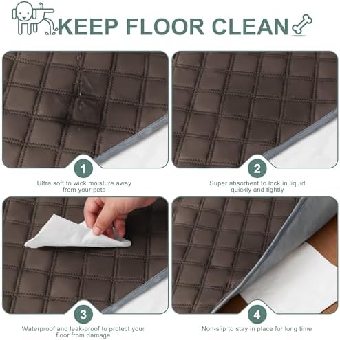Eterish Washable Pee Pads for Dogs Extra Large 48'' x 60'' 2 Pack