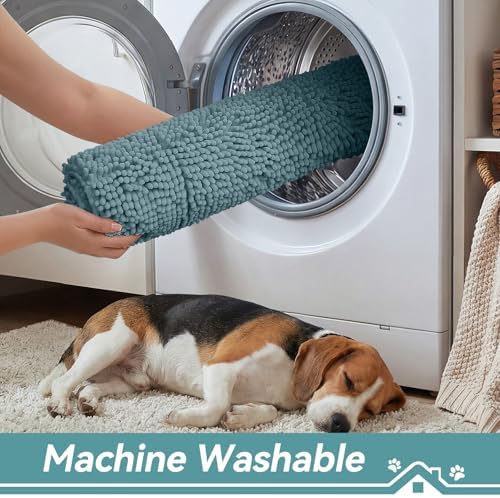 Bcoimo Super Absorbent Dog Door Mat, 36"*24" Anti Slip Mat for Muddy Paws