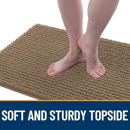 OLANLY Dog Door Mat for Muddy Paws 44x24, Extra Absorbent Chenille Mud Mat
