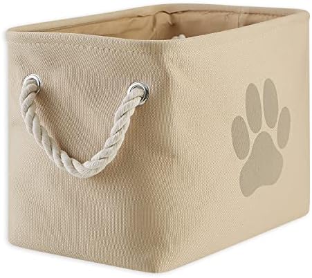 Bone Dry Pet Storage Collection Collapsible Bin, Small Rectangle, Taupe