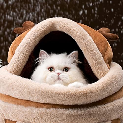 Pet Carrier Backpack Warm Travel Bag for Cat Dog Portable Small Animal Cage Outgoing Plush Bag Cat Winter Travel Bag