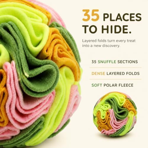 Vibrant Snuffle Ball for Dogs, Playful Color-Mix Slow Feeder Toy, Eye-Catching Interactive Puzzle for Mental Enrichment, Indoor Fun for Small Medium Large Dogs
