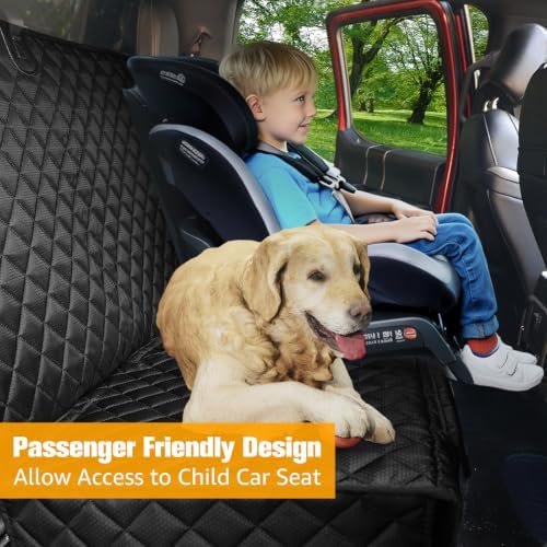 PETICON Dog Car Seat Cover for Back Seat, Rear Bench Seat Cover for Trucks