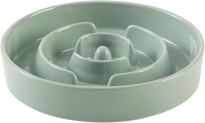 Havniva Ceramic Slow Feeder Dog Bowls, 1.6 Cups Dog Bowl Slow Feeding for Medium Breed, 8.2inch Puzzle Dog Food Bowl Slow Feeder Non-Slip Anti-Gulping and Anti-Choking Reduces Bloating
