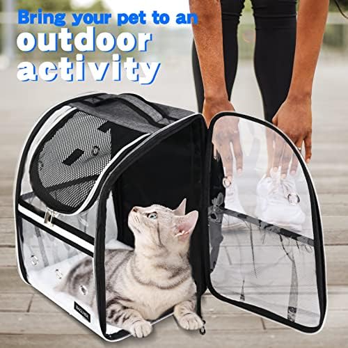 BAGLHER Cat Carrier Backpack, Airline Approved Pet Travel Carrier with Fleece Pad for Puppy and Small Animals