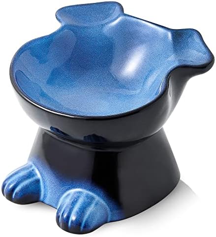 Nihow Elevated Ceramic Dog Bowls: 6.5 Inch Raised Dog Bowl for Food & Water