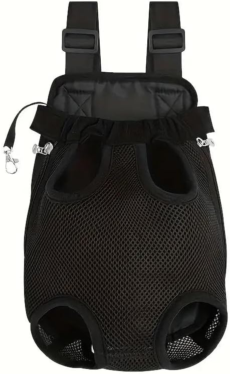 Pet Carrier Backpack, Adjustable Pet Front Cat Dog Carrier Backpack Travel Bag, Legs Out, Easy-Fit for Traveling Hiking Camping for Small Medium Big Dogs Cats Puppies (Black, Large ())
