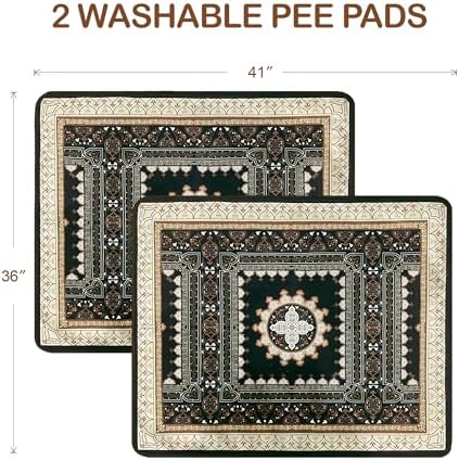 Qeils Washable Pee Pads for Dogs, Reusable Puppy Pads 36"x 41" 2 Pack