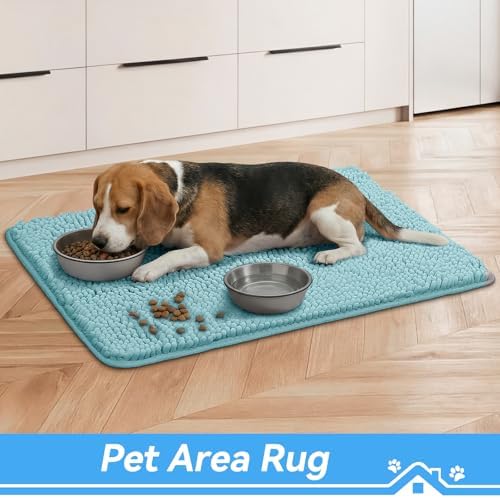 Bcoimo Super Absorbent Dog Door Mat, 36"*24" Anti Slip Mat for Muddy Paws