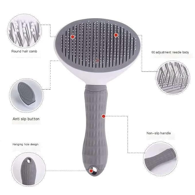 Cat Brush for Shedding, Kitten Brushes for Indoor Cats, For Long or Short Haired Cats,Cat Hair Brush Grooming Deshedding Brush for Dog Kitten Removes Loose Fur and flea removal comb