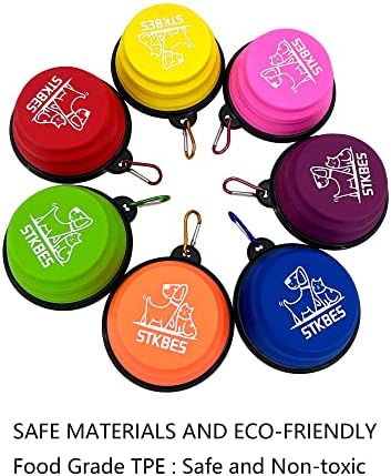 Collapsible Dog Bowl, 10 Pack, Portable, Safe, Reusable, Suitable for Indoor and Outdoor Activities