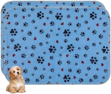 Washable Pee Pads for Dogs,2 Pack Extra Large 36"x54" Super Absorbent Reusable Puppy Pads,Non-Slip 100% Waterproof Dog Pee Pads,Pet Training Pads for Couch, Crate,Potty Training,Floor