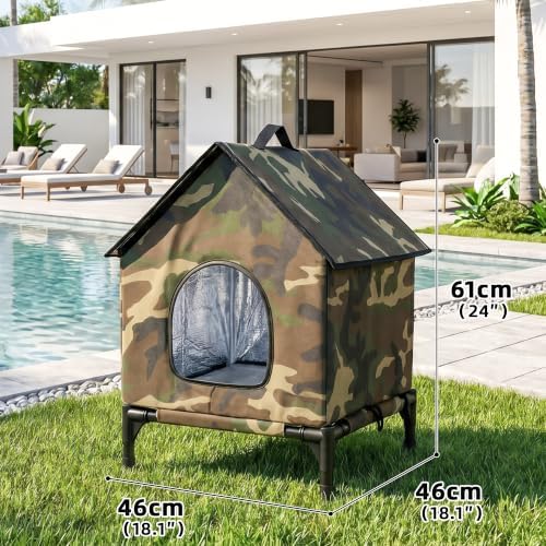 Outdoor Cat House Weatherproof Insulated Cat House,Camouflage