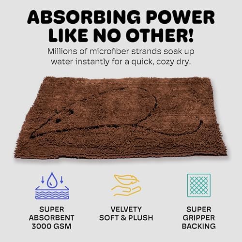 Dog Gone Smart Cat Litter Mat - Super Absorbent Microfiber, Dirt & Moisture