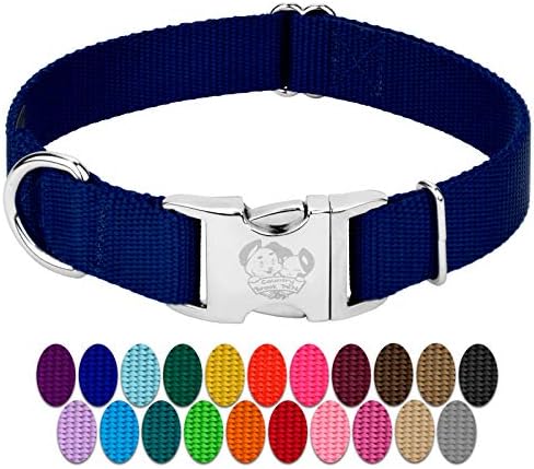 Country Brook Petz - Premium Nylon Dog Collar with Metal Buckle for Small Medium Large Breeds - 30+ Colors (Extra Large, 1 Inch, Royal Blue)