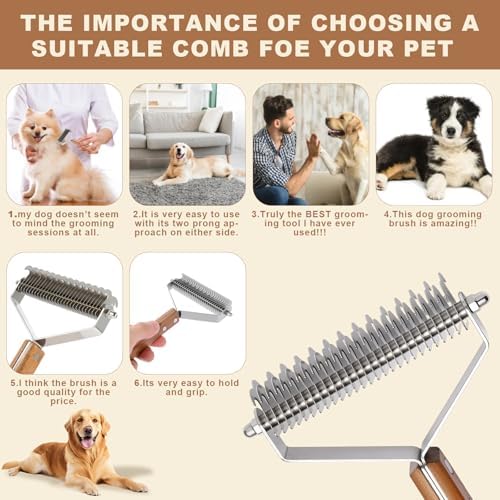 Medium Handmade Wooden Dog & Cat Comb
