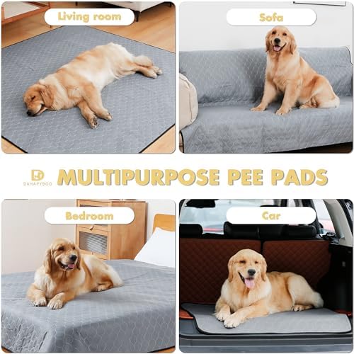 DAHAPYBOO Extra Large Washable Pee Pads for Dogs 65x48,6Pack