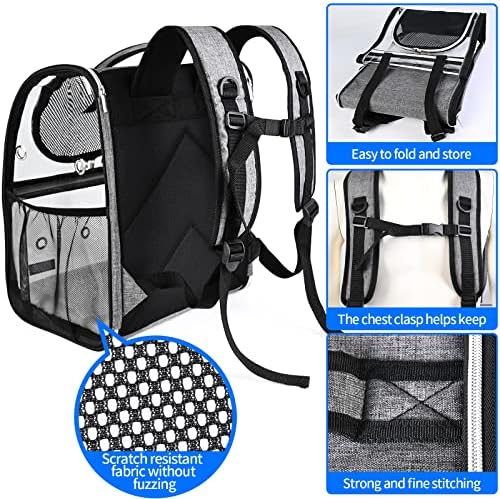 BAGLHER Cat Carrier Backpack, Airline Approved Pet Travel Carrier with Fleece Pad for Puppy and Small Animals