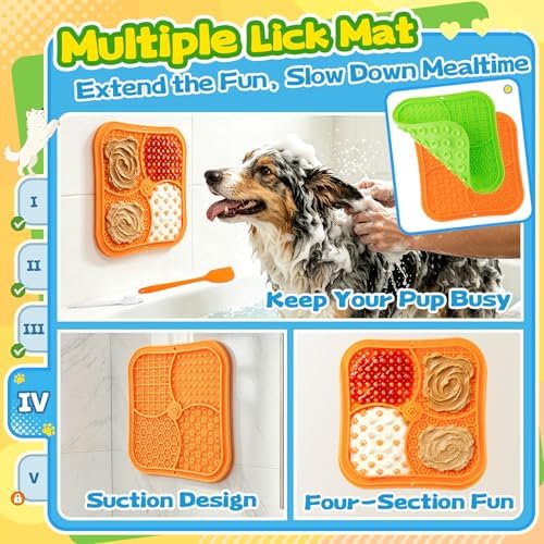 Forfon Upgraded Dog Enrichment Toy Set with Slow Feeder Bowl & Puzzle Toy